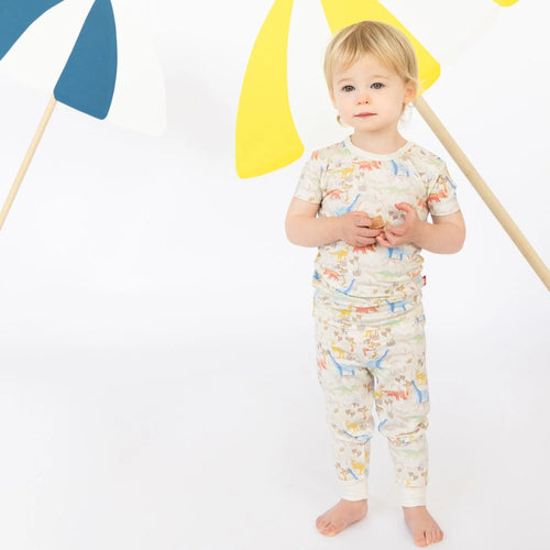 ext-roar-dinary magnetic no drama toddler pajama short sleeve set