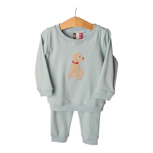 Puppy Appliqué Jogger Set