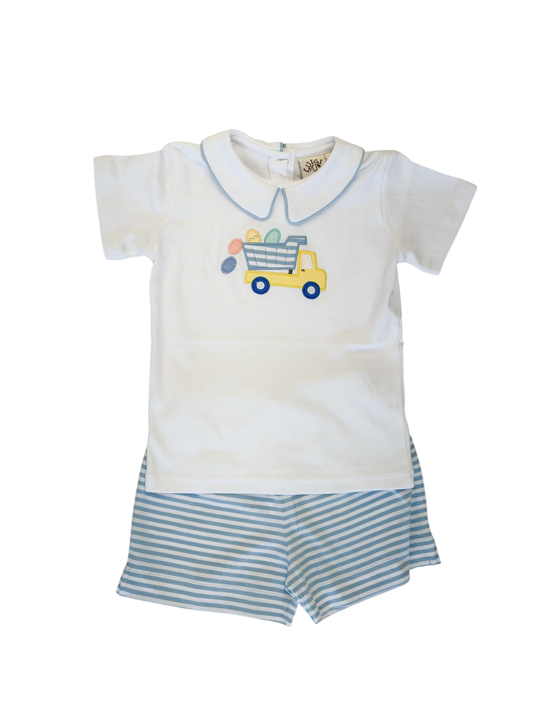 Easter Dump Truck Peter Pan Short Set