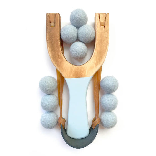 Mint/Blue Cloud Wooden Sling Shot