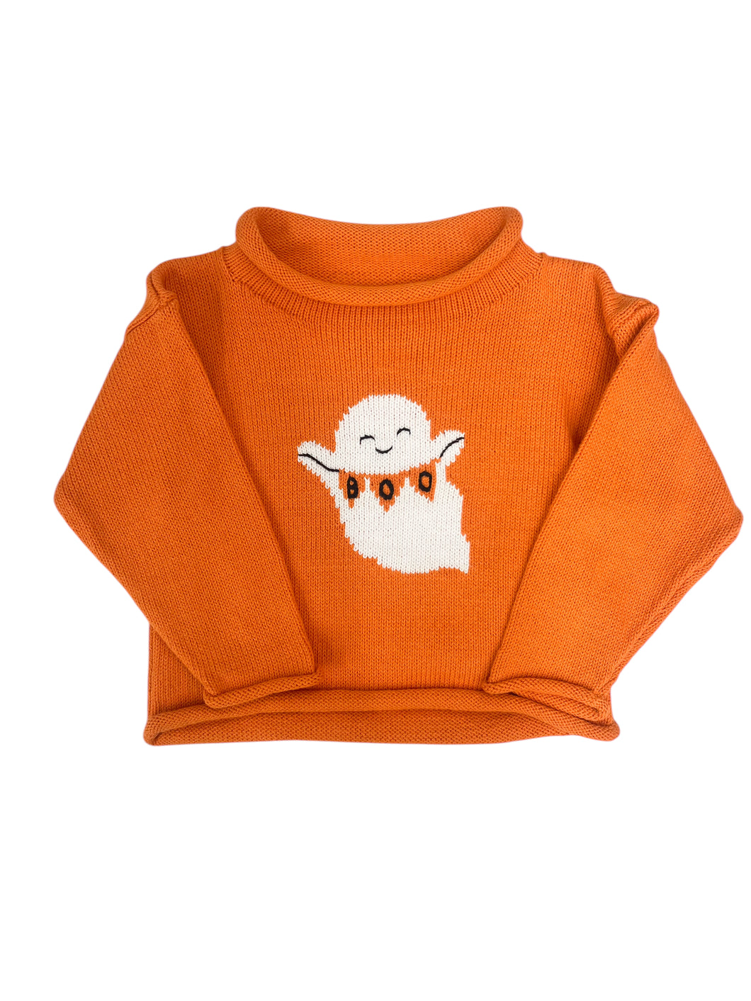 Orange Ghost Rollneck Sweater
