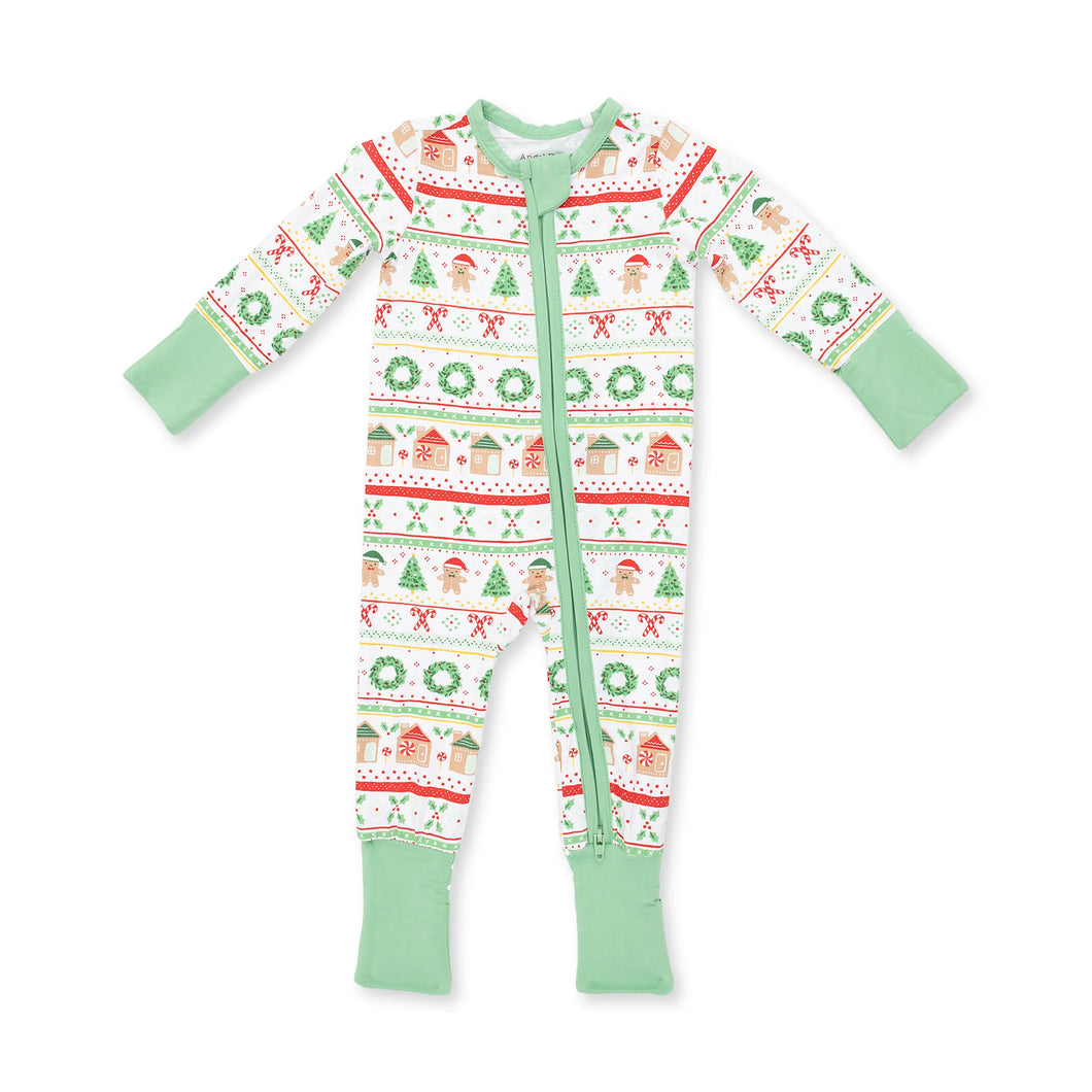 Gingerbread Fair Isle Unisex - Convertible Romper