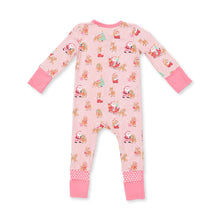 Vintage Reindeer & Santa Pink - Convertible Romper
