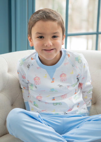 Blue Benjamin Bubble Knit Pants