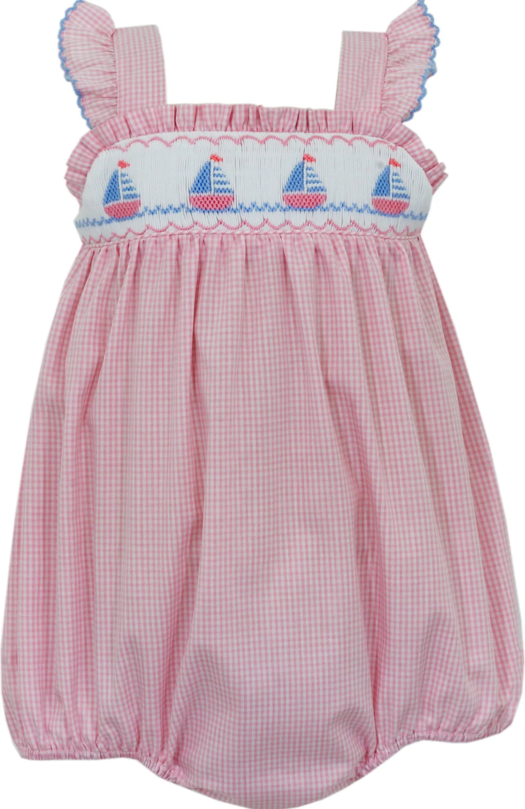 Pink Gingham Sailboat Bubble