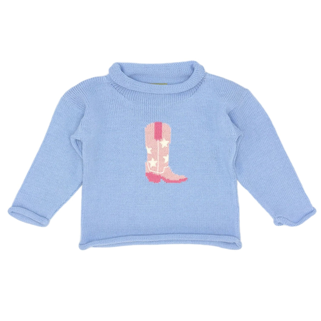 Cowgirl Boot Rollneck Sweater