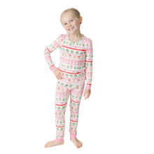 Gingerbread Fair Isle Pink - Long Sleeve Loungewear Set