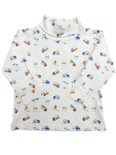 Construction Printed Turtleneck