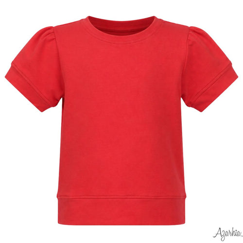 Short Sleeve Holly Sweatshirt - Red
