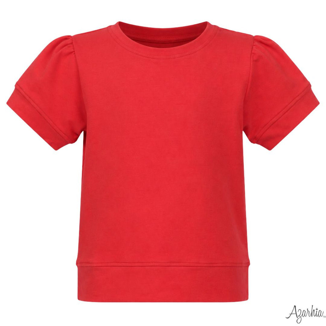 Short Sleeve Holly Sweatshirt - Red