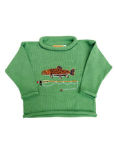 Trout and Fishing Rod Rollneck Sweater