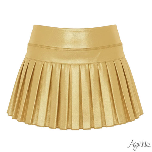 Mini Pleated Skort - Gold Shimmer