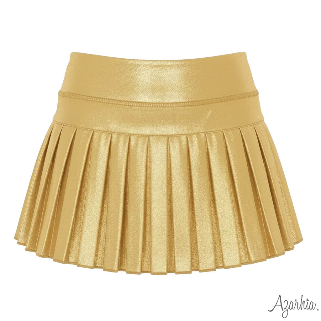 Mini Pleated Skort - Gold Shimmer