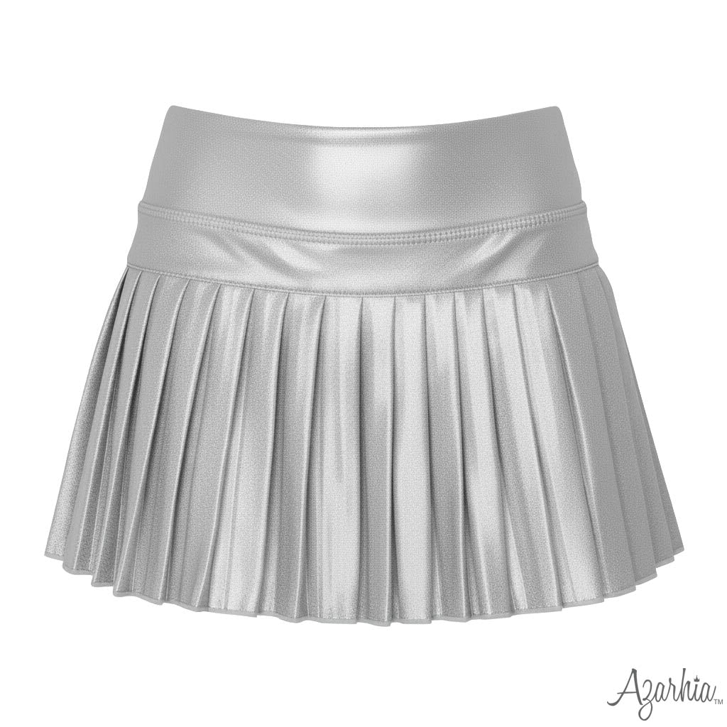 Mini Pleated Skort -  Silver Shimmer