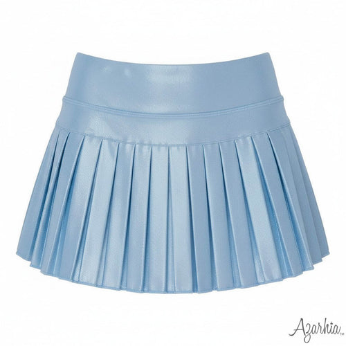 Mini Pleated Skort -  Light Blue Shimmer