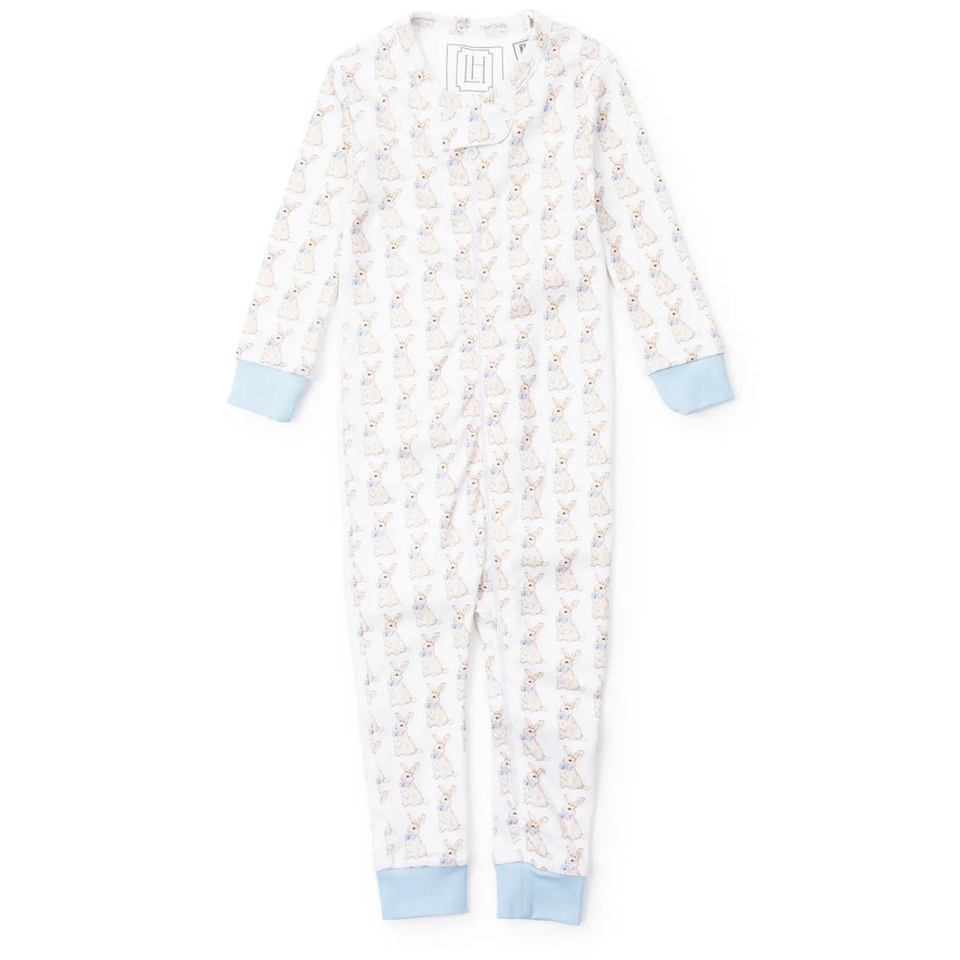 Parker Zipper Pajama - Blue Bunnies