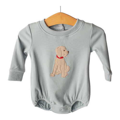 Puppy Appliqué Boys Bubble