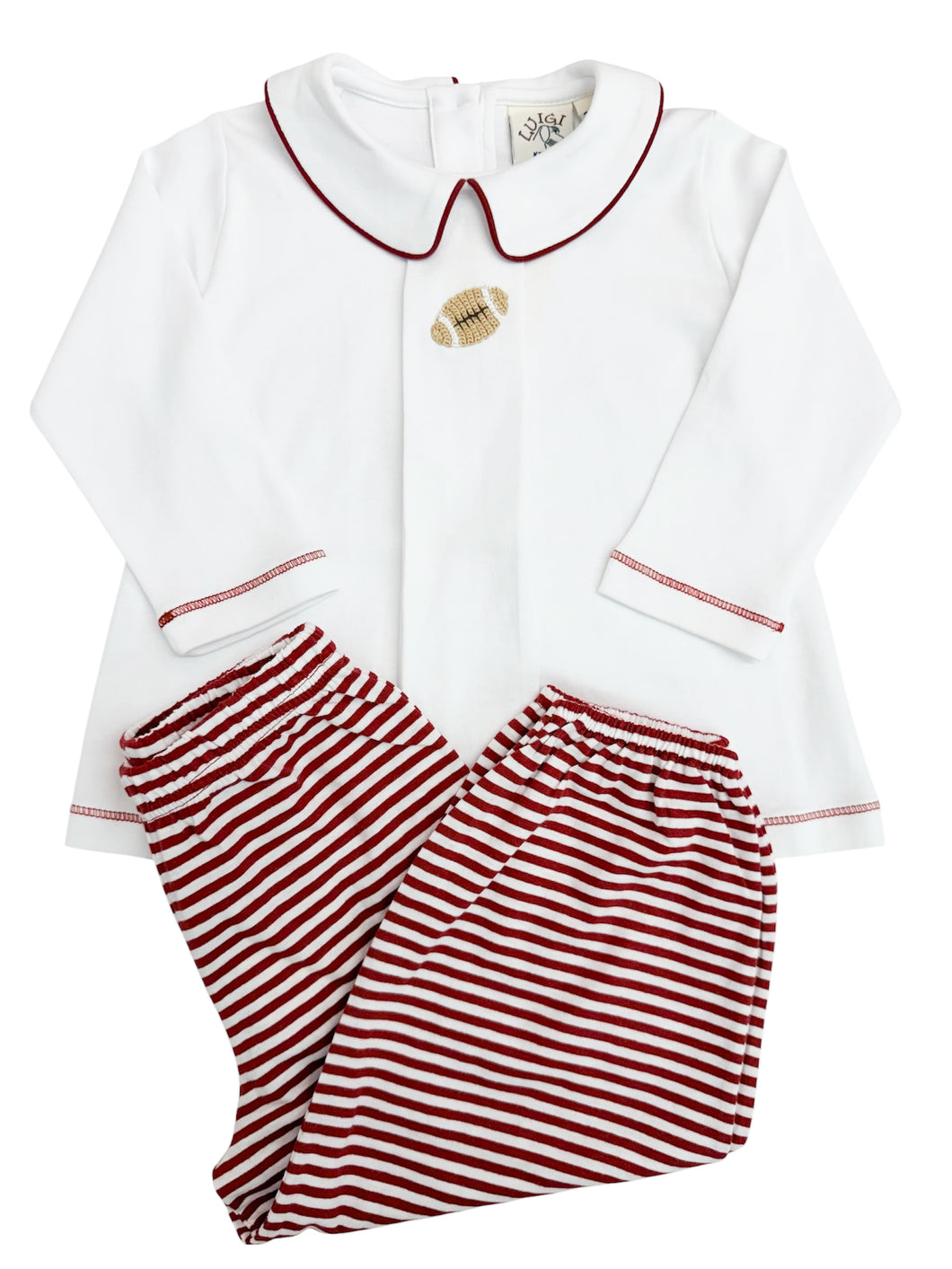 Maroon Crochet Football Bloomer Pant Set
