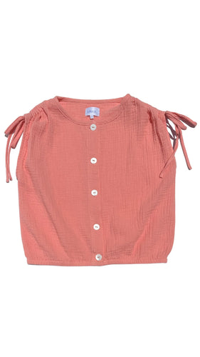 Coral Gauze Maggie Top
