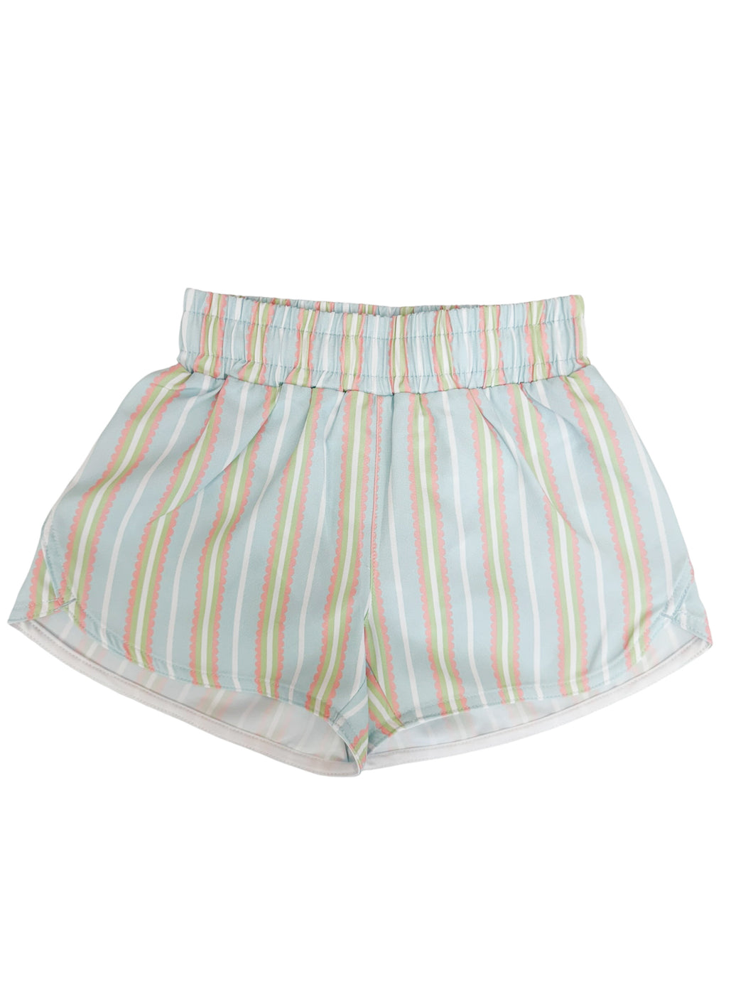 Blue/Pink Stripe Athleisure Shorts
