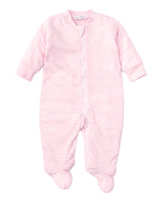 Pink Simple Stripes Footie