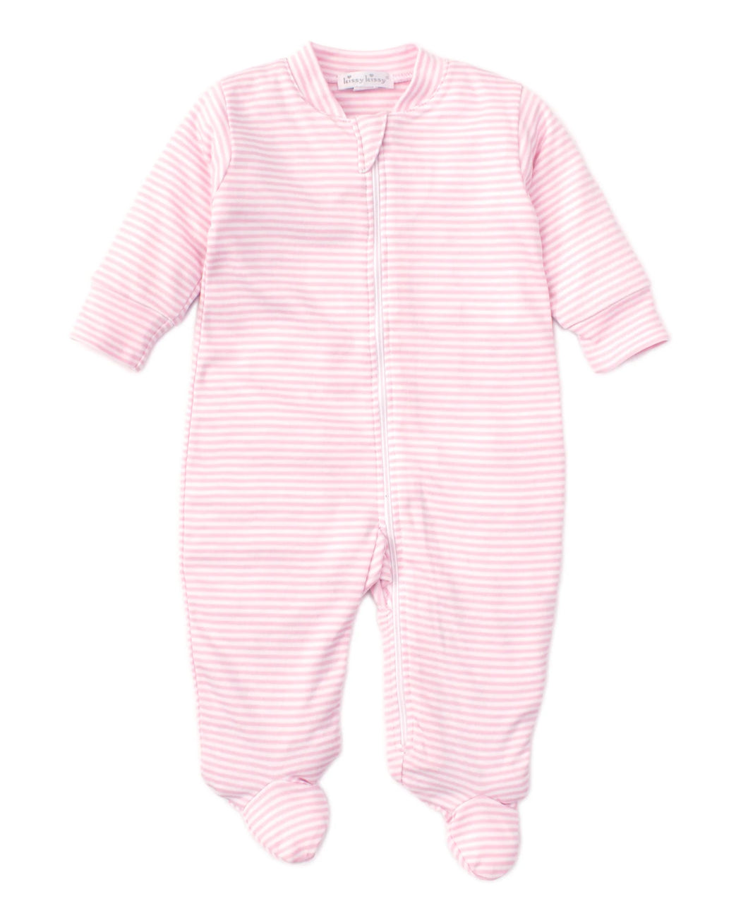 Pink Simple Stripes Footie