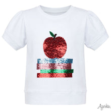 Short Sleeve Holly Sweatshirt - Sequin Apple
