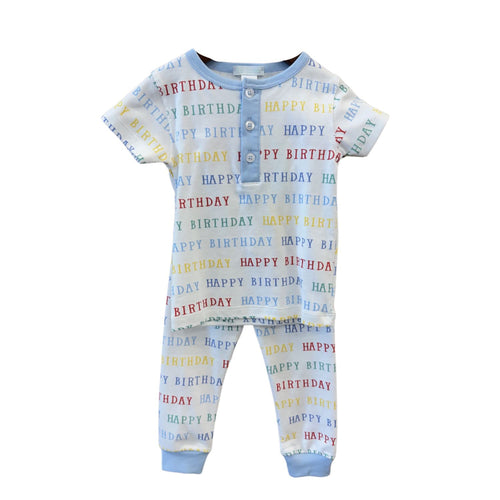 Boy Pima Happy BDay Pajama Set