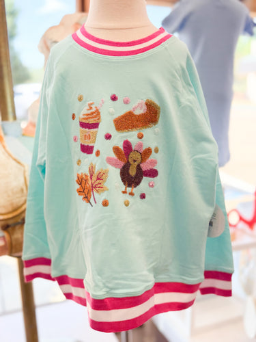 Fall Elements Seafoam Oversized Sweatshirt