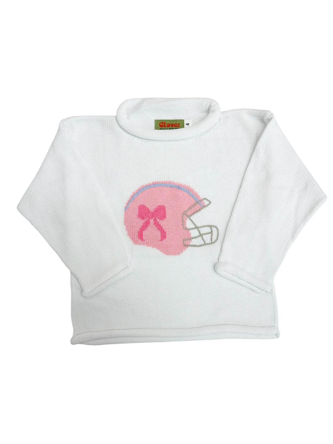 Bow Football Helmet Rollneck Sweater