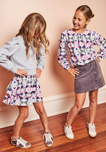 Wren Top - Magenta Ink Blot