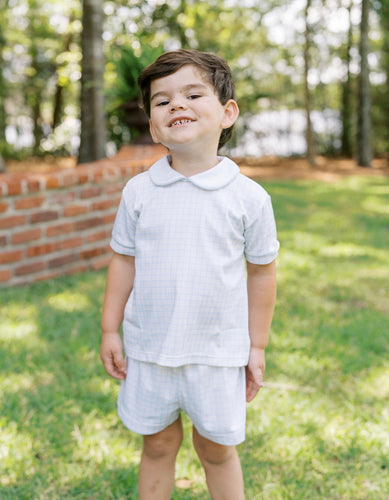 Sibley Short Set - Cornflower Check