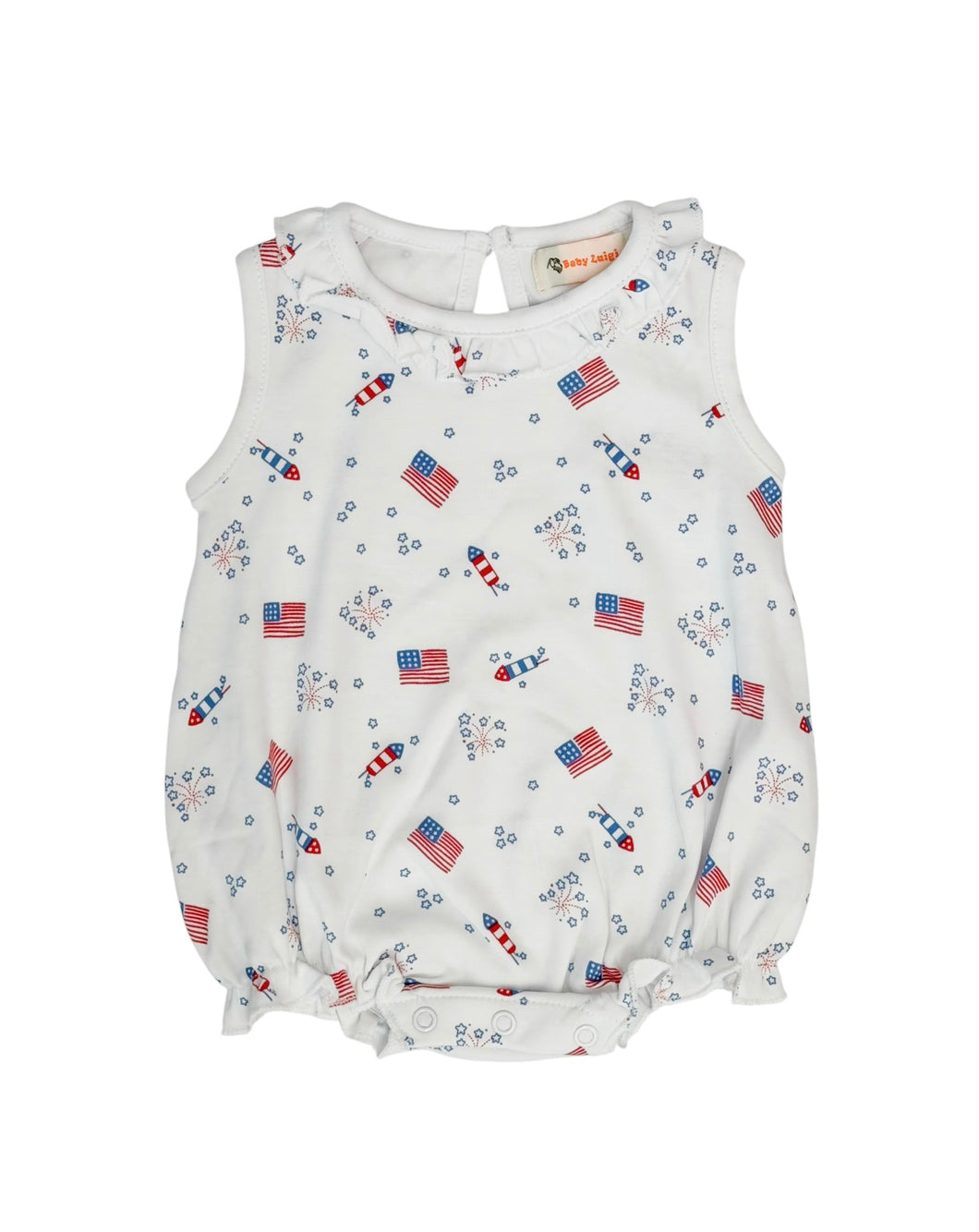 Flags and Fireworks Ruffle Bubble