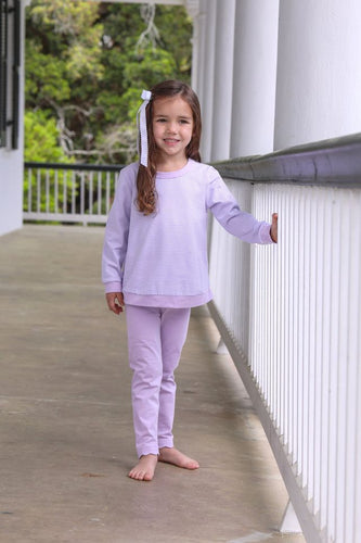 Lavender Stripe Reagan Legging Set