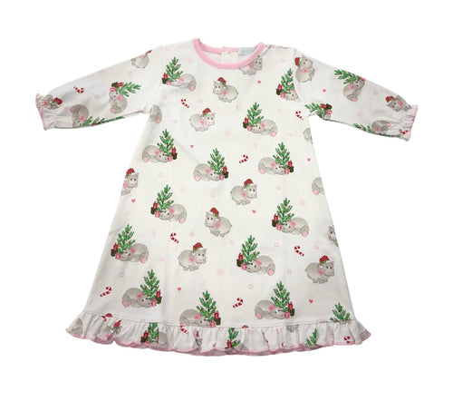 Pink Christmas Hippo Gown
