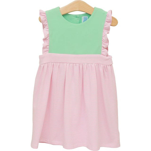 Light Pink Stripe/Mint Frances Dress