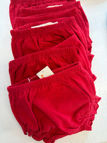 Red Corduroy Diaper Cover
