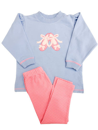 Ballet Slipper Sweatshirt/Legging Set