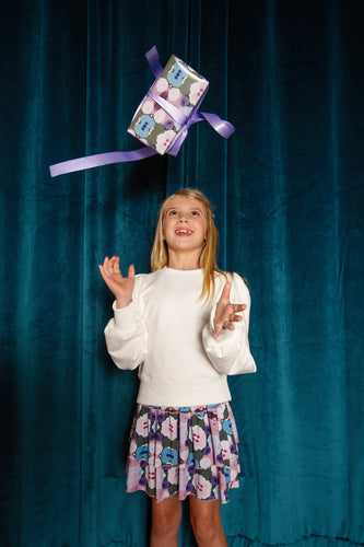 Scottie Skirt - Teal Ink Blots