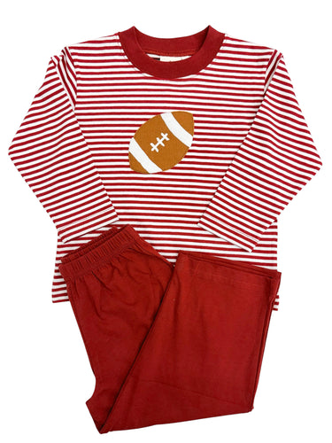 Maroon Stripe Football Pant Set