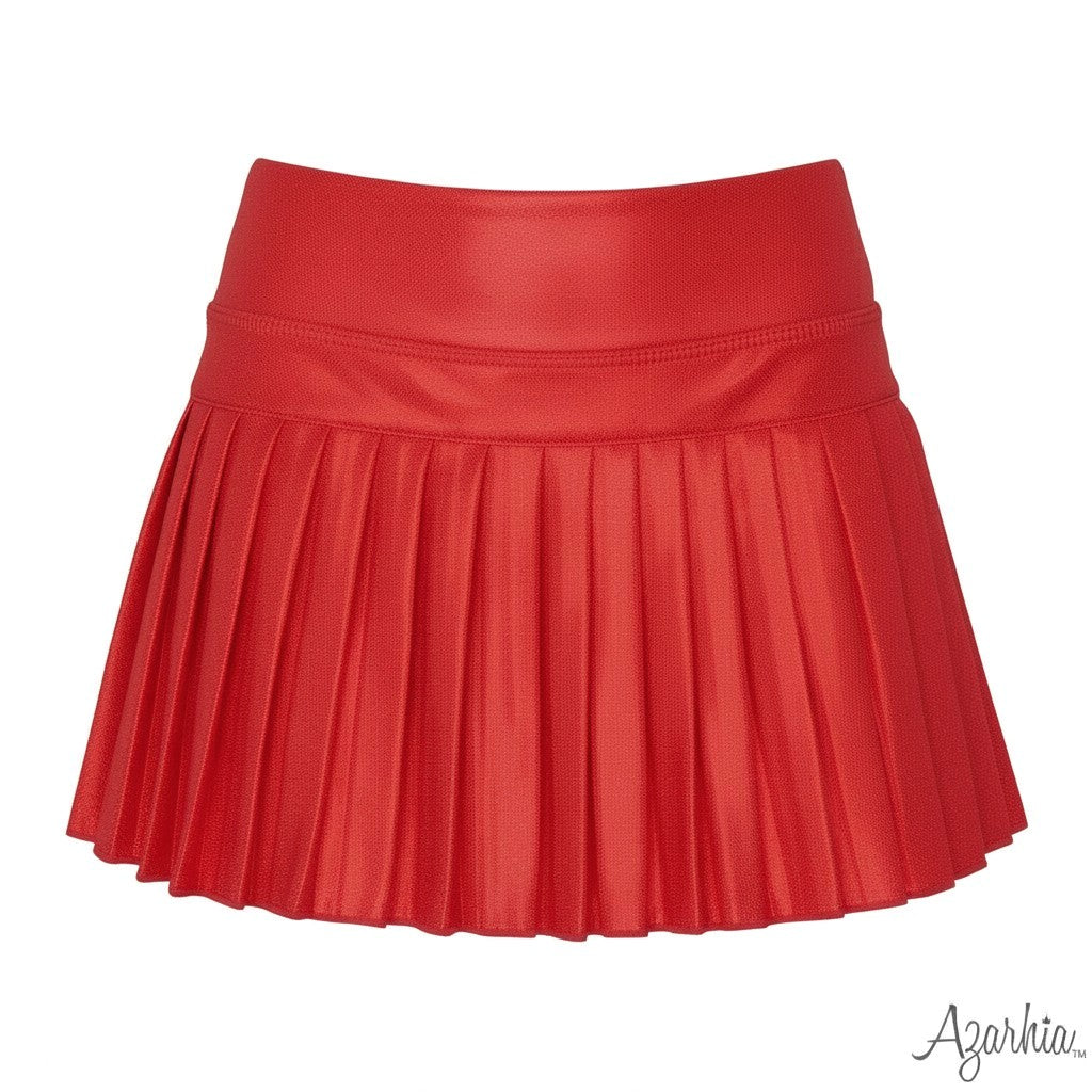 Mini Pleated Skort - Red Shimmer