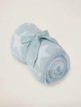 CozyChic Dream Receiving Blanket - Aqua Ice/White Stars