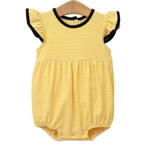 Lucy Game Day Bubble - Gold/Black Stripe