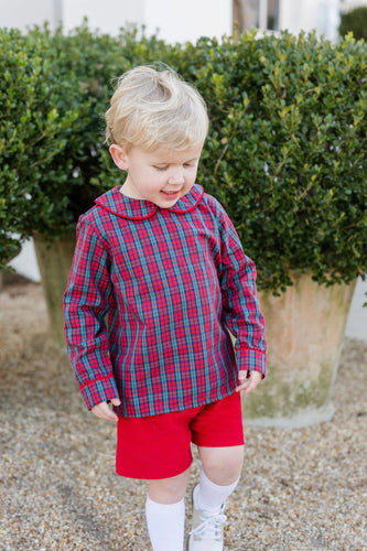 Christmas Plaid Ward Short Set