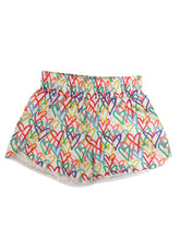 Multi Heart Athleisure Shorts