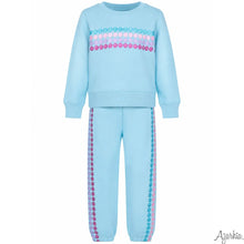 Glitter Smiley Sweat Suit Set