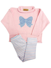 Pink/Blue Stripe Leggings