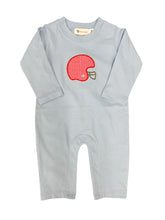 Red Gingham Football Helmet Romper