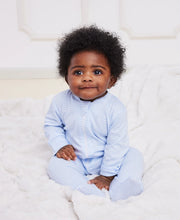 Blue Simple Stripes Footie
