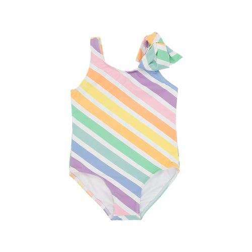 Brookhaven Bow Bathing Suit-Rainbow Rollerskate Stripe